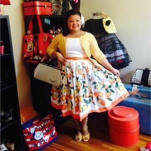 || Pinup Couture || Jenny Orange Print Dress